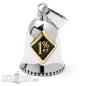 Preview: Biker Bell With Gold 1% Sign Stainless Steel Motorcycle Bell Onepercenter Outlaw